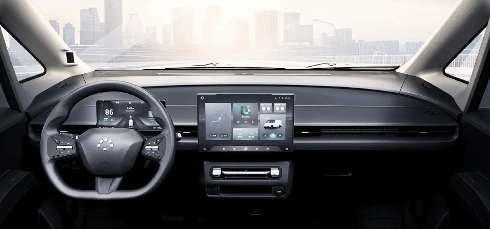 CAVAN C1 cabin with LCD instrument cluster and central touchscreen